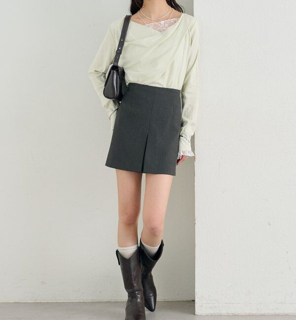  「レースドッキングオフショルロンT」|Tシャツ・カットソー|