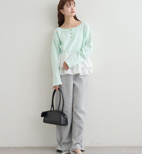  「ペプラムヘンリーニット」|ニット・セーター|