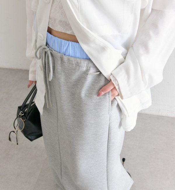  「Wベルトスウェットスカート」|スカート|