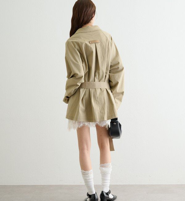  「スタンドカラーミドルトレンチ」|トレンチコート|