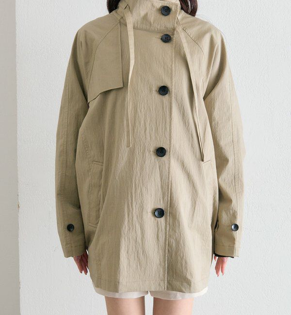  「スタンドカラーミドルトレンチ」|トレンチコート|