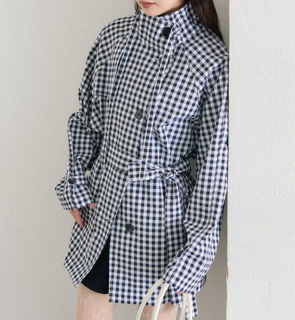  「スタンドカラーミドルトレンチ」|トレンチコート|