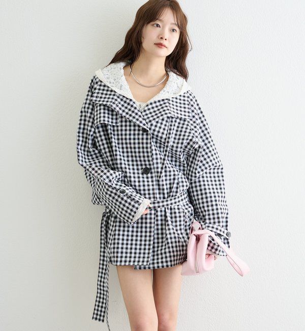  「スタンドカラーミドルトレンチ」|トレンチコート|