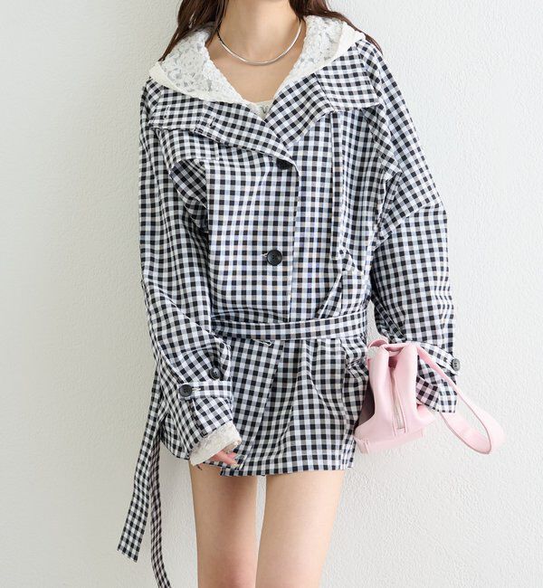  「スタンドカラーミドルトレンチ」|トレンチコート|