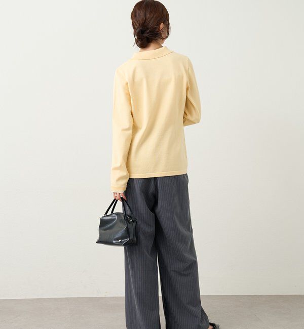  「長袖ポロニット」|カーディガン|