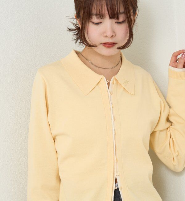  「長袖ポロニット」|カーディガン|