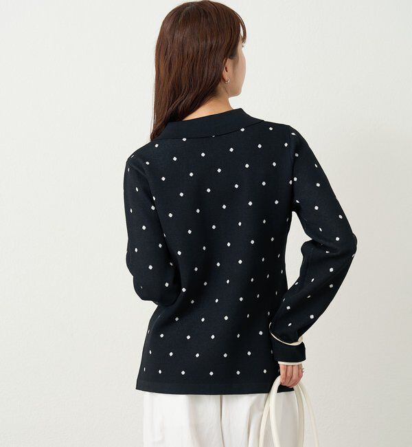  「長袖ポロニット」|カーディガン|