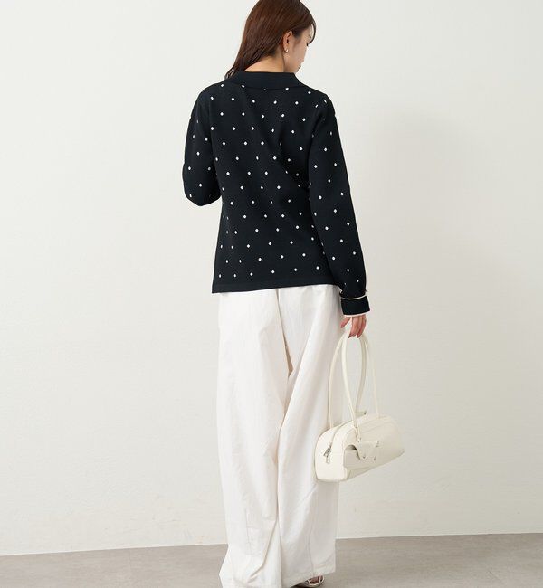  「長袖ポロニット」|カーディガン|