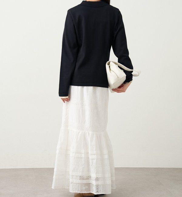  「長袖ポロニット」|カーディガン|