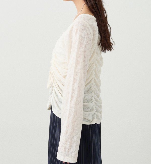  「シャーリングレースカーディガン」|Tシャツ・カットソー|