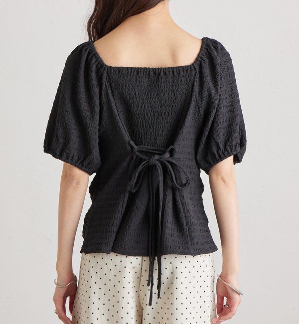  「ハートネックパフブラウス」|シャツ・ブラウス|