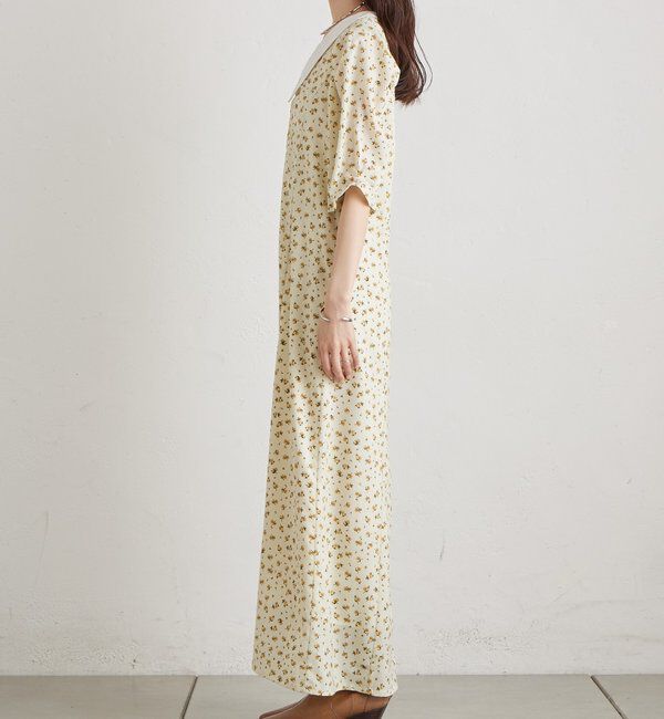  「襟付きフラワーワンピース」|ワンピース|