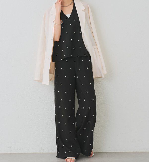  「ビジューフラワーホルタービスチェ」|シャツ・ブラウス|