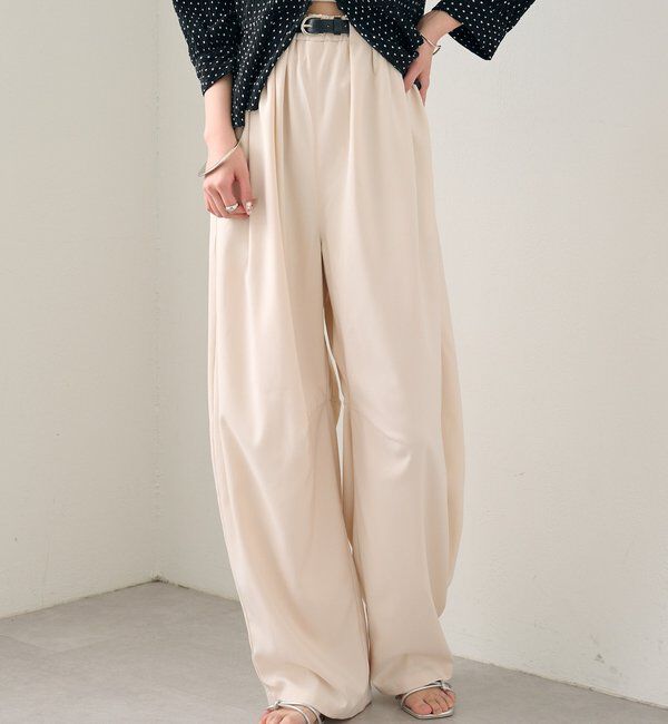  「ベルト付きボリュームスラックス」|チノ|