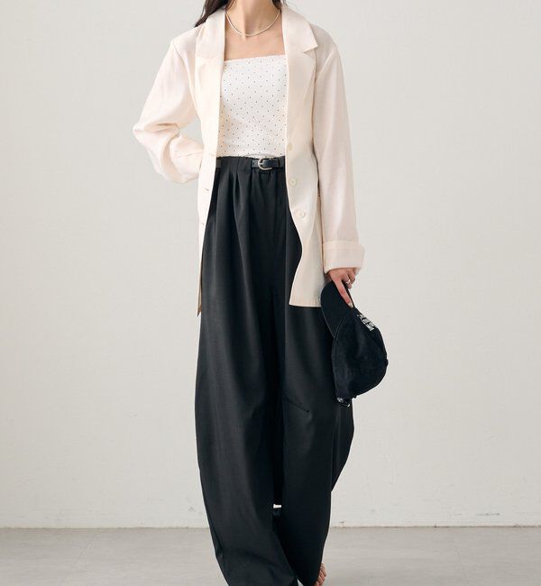  「ベルト付きボリュームスラックス」|チノ|