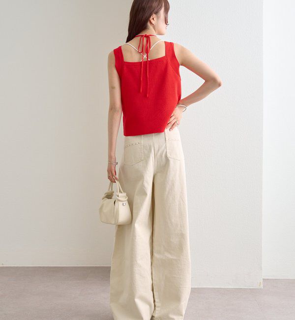  「ホルターニットタンクトップ」|キャミソール|