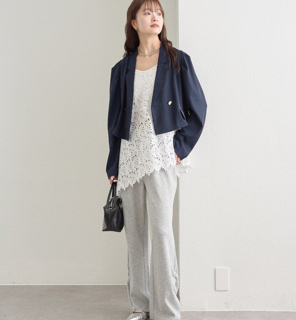  「裾ギャザーリブパンツ」|チノ|