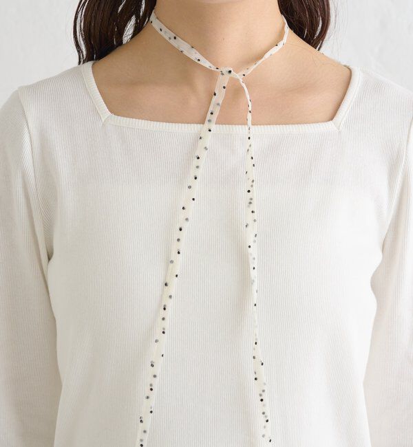  「袖口チュールロンT」|Tシャツ・カットソー|