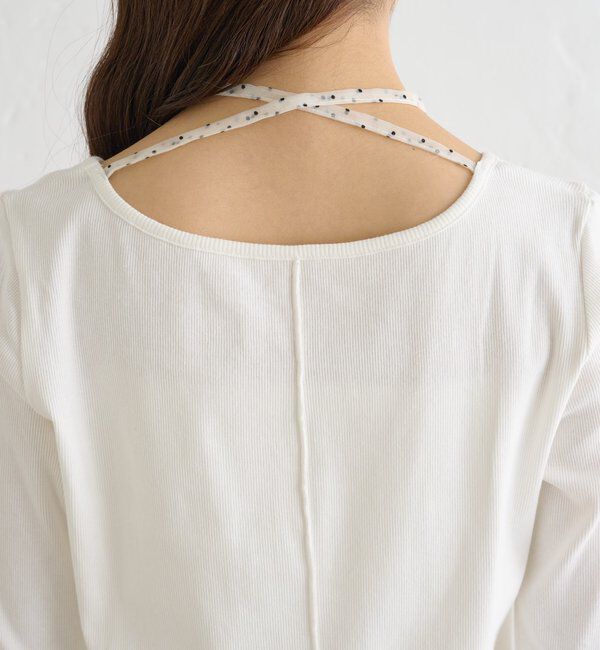  「袖口チュールロンT」|Tシャツ・カットソー|