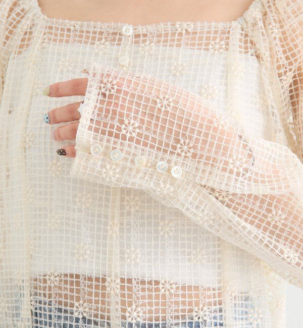  「フラワーレースロングワンピース」|ワンピース|