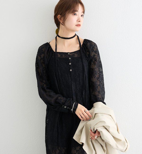  「フラワーレースロングワンピース」|ワンピース|