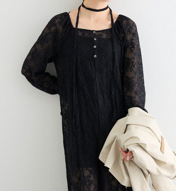  「フラワーレースロングワンピース」|ワンピース|