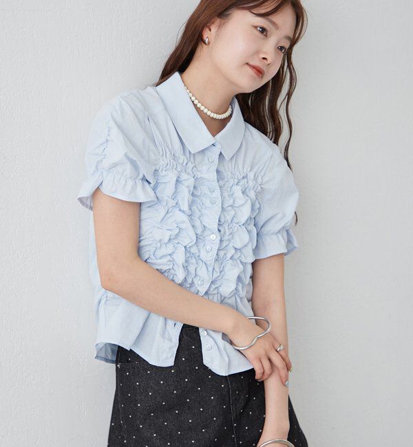  「シャーリングシェイプシャツ」|シャツ・ブラウス|