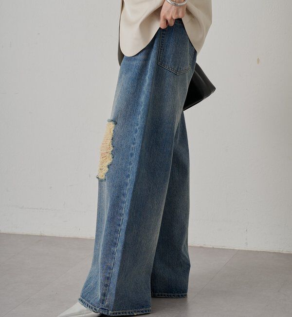  「ワイドデニムパンツ」|デニム|