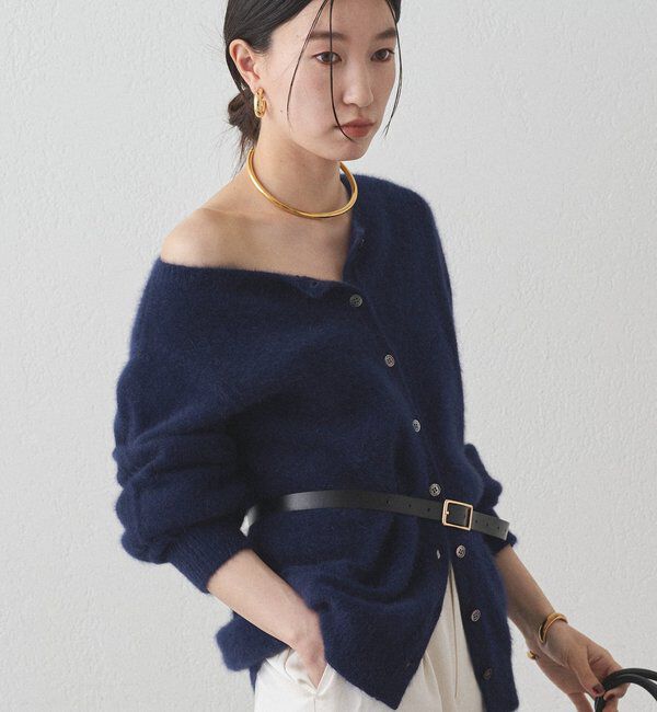  「FURウール2WAYニットカーデ」|ニット・セーター|ネイビー