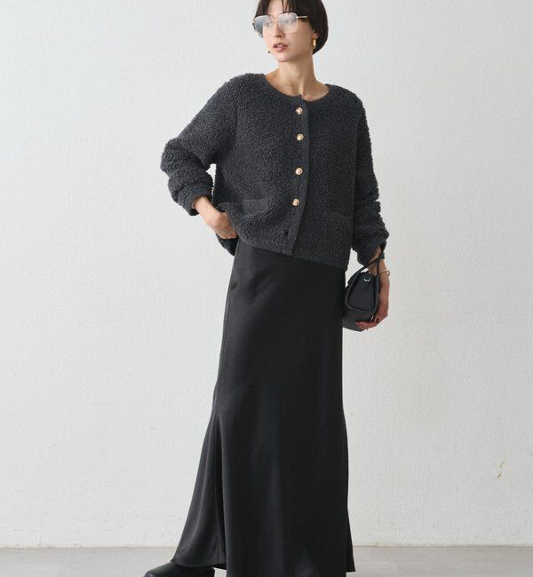  「ウールボアニットコーディガン」|ニット・セーター|