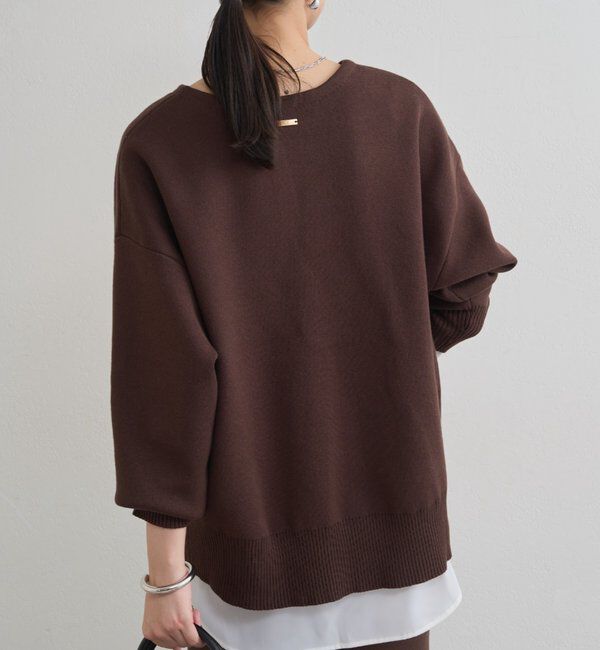  「【@_shirabe.s_コラボ】スウェットライクスキッパーニット」|ニット・セーター|