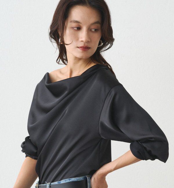  「ドレープブラウス」|シャツ・ブラウス|ブラック