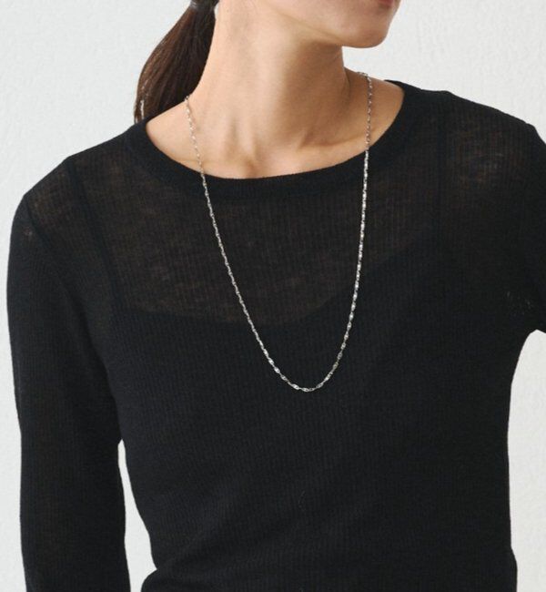  「【GALENA/ガレナ】ロングチェーンネックレス」|リング|グレー