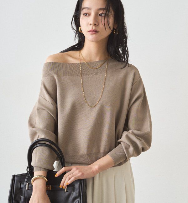  「ジョーゼットオフショルニット」|ニット・セーター|