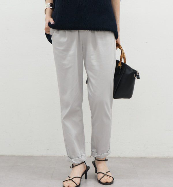  「裾ねじりパンツ」|チノ|ライトグレー