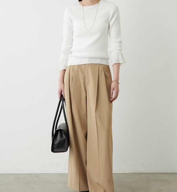  「リブレースニットプルオーバー」|ニット・セーター|