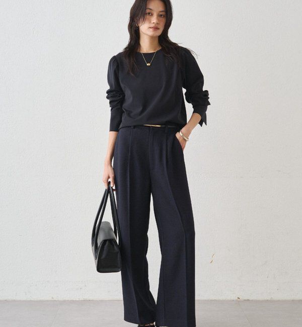  「【Atelier N5/アトリエヌメロサンク】パフスリーブクルーブラウス」|シャツ・ブラウス|