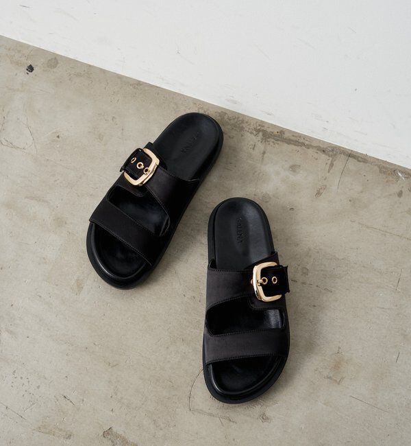  「【GALENA/ガレナ】メタルバックルサンダル」|サンダル|ブラック