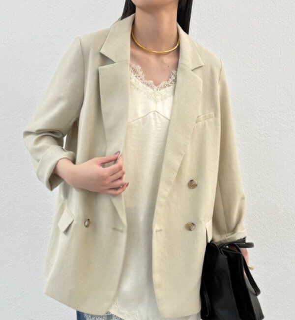  「麻調合繊ジャケット」|テーラードジャケット|