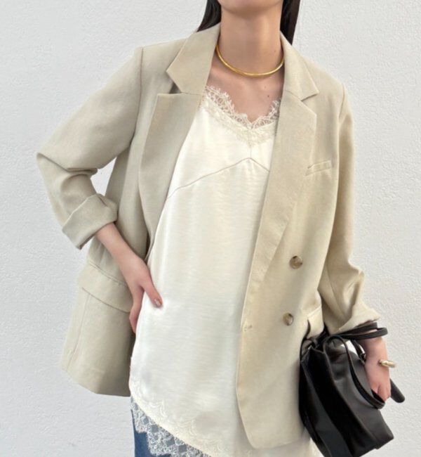  「麻調合繊ジャケット」|テーラードジャケット|