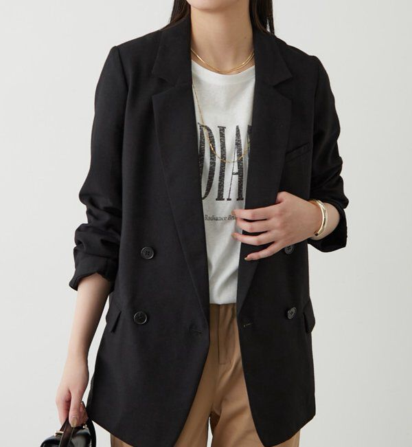  「麻調合繊ジャケット」|テーラードジャケット|