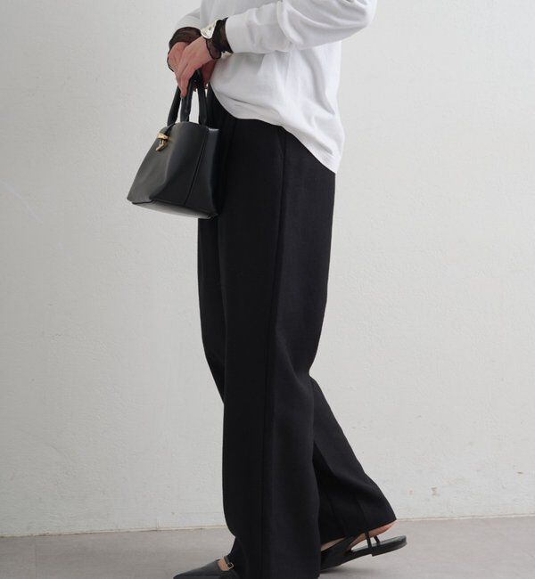  「麻調合繊タックパンツ」|チノ|