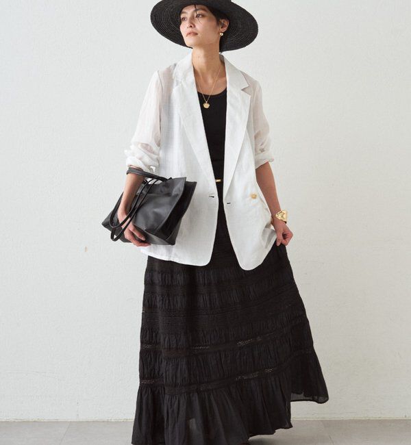  「【INDIA】ギャザーティアードレーススカート」|スカート|