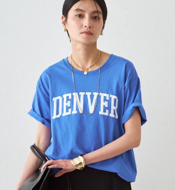  「カラーロゴTシャツ」|Tシャツ・カットソー|ブルー