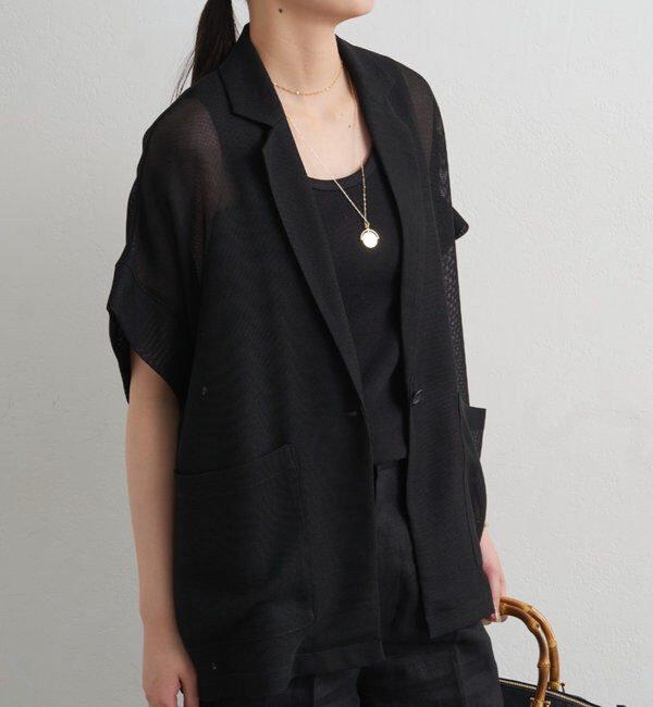  「半袖メッシュジャケット」|テーラードジャケット|