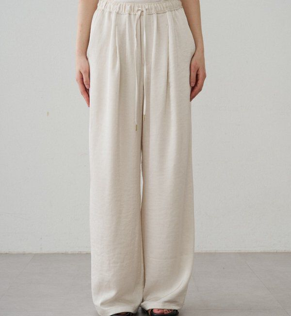  「サテンワイドイージーパンツ」|チノ|