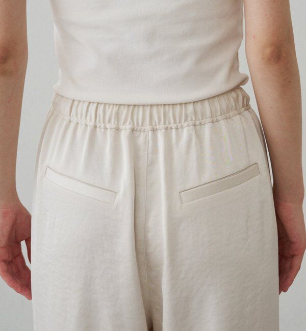  「サテンワイドイージーパンツ」|チノ|