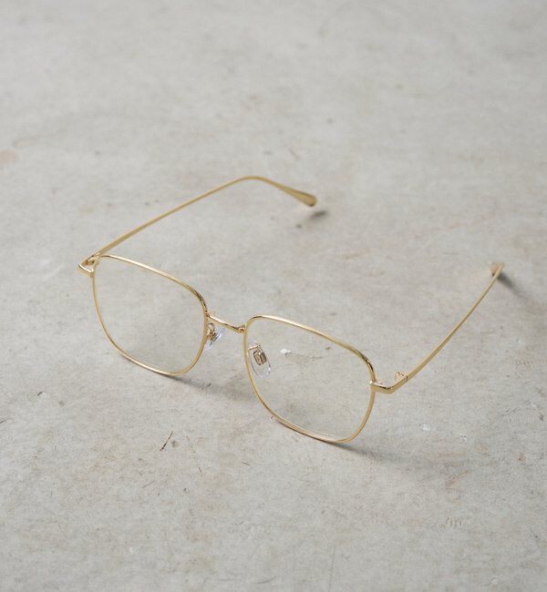  「【GALENA/ガレナ】メタルスクエアめがね」|メガネ|ゴールド