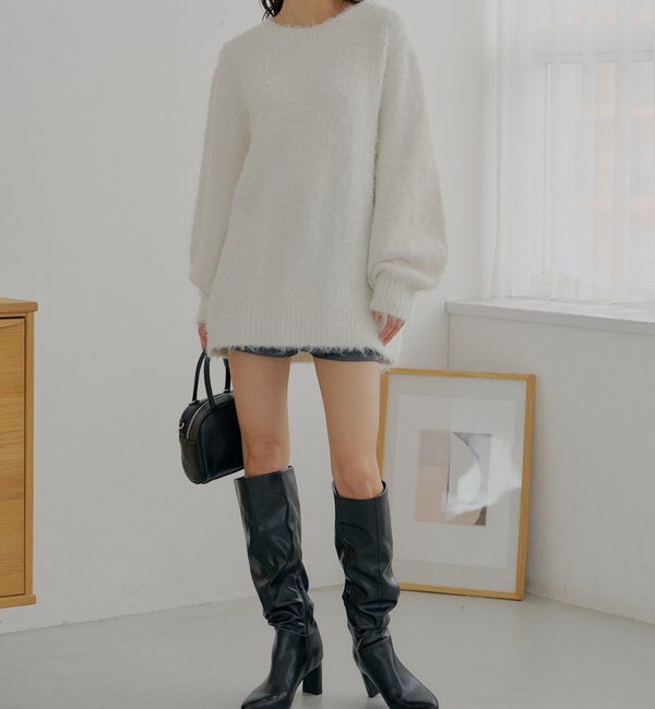  「ロングスラウチーブーツ」|ロングブーツ|