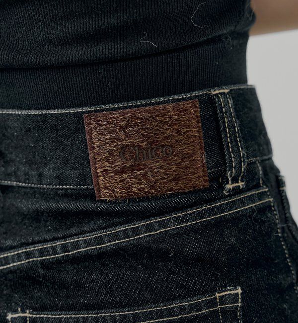  「パッチ付きフレアデニム」|デニム|